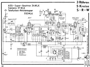 AEG Super Geatron 34WLK schematic circuit diagram